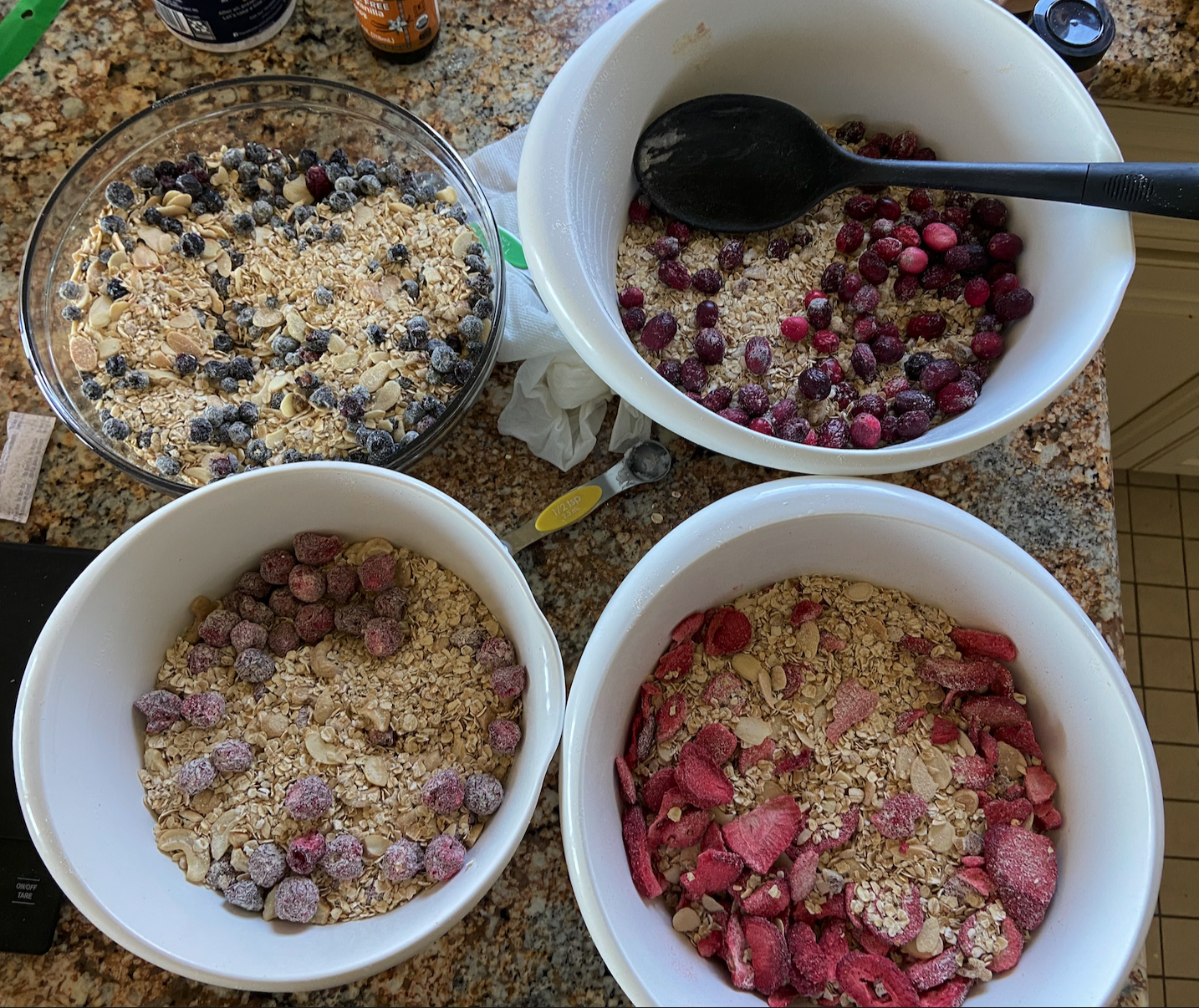 **A winner**: Homemade quick oat breakfasts (there are ~40 servings here which were each individually packed in vacuum-sealed bags.)