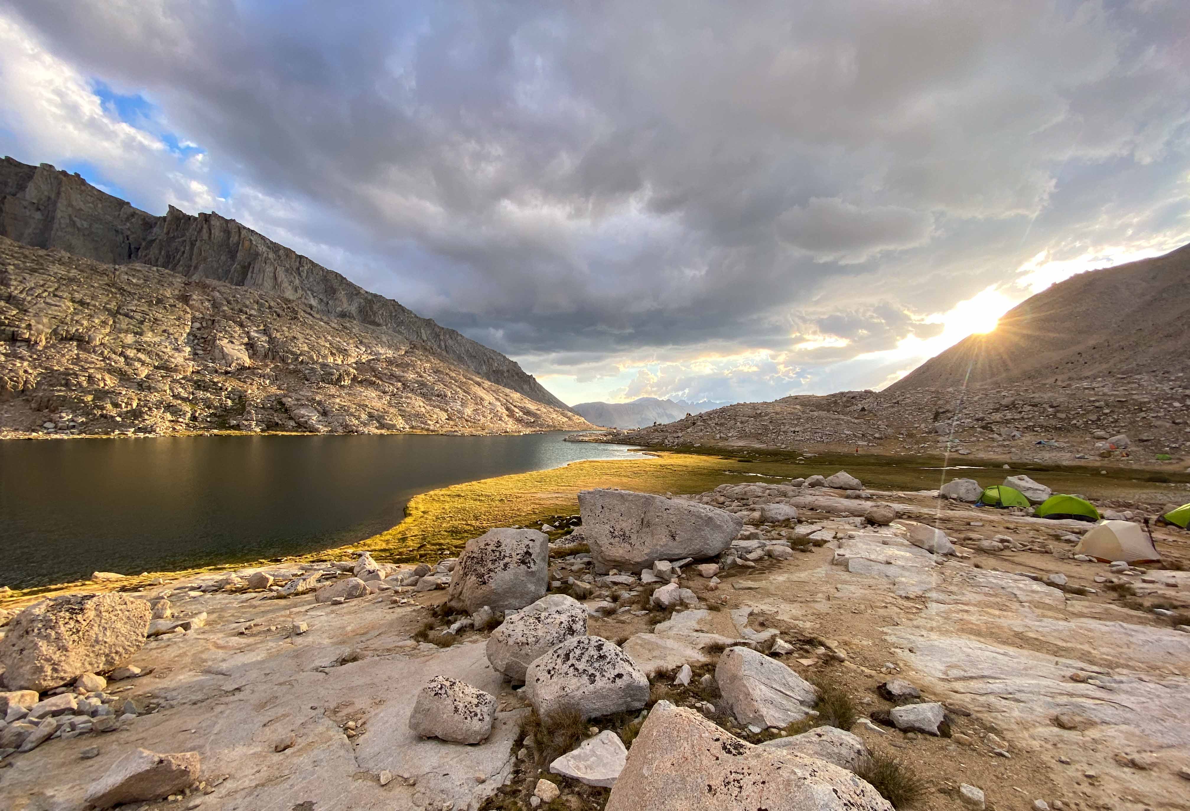 Our final sunset (Day 15) at Guitar Lake below Mt. Whitney. A perfect end to a beautiful and challenging JMT thru-hike!